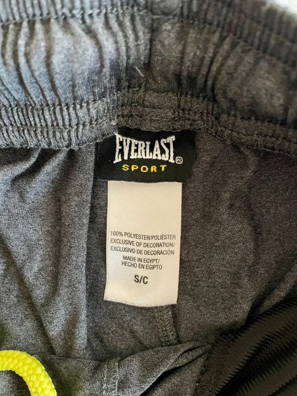 Everlast Polyester shorts made in Egypt, Elastic waist athletic shorts